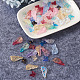 Transparent Spray Painted Glass Charms GLAA-TA0001-05-8