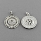 Platinum Plated Brass Snap Pendant Makings Fit Snap Button X-ALRI-R033-31F-1