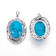 Synthetic Turquoise Pendants G-G675-07P-2