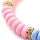 Handmade Polymer Clay Beads Stretch Bracelet for Kid BJEW-JB06870-8