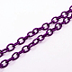 Lazo de cadenas portacables de seda hechas a mano de color violeta oscuro X-EC-A001-21-2