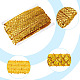 プラスチックスパンコールビーズ  スパンコールビーズ  装飾アクセサリー  3列パレットロール  フラットラウンド  ゴールド  20x1.2mm  13m /カード OCOR-WH0079-78D-5