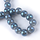 Electroplate Glass Beads Strands EGLA-Q062-6mm-E-M-3
