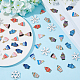 SUPERFINDINGS 40Pcs 10 Style Printed Alloy Pendants FIND-FH0007-77-4