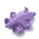 合成サンゴビーズ  染め  花  紫色のメディア  44~45x33~34x13mm  穴：1.2mm X-CORA-Q033-04B-05-2