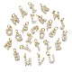 Brass Micro Pave Clear Cubic Zirconia Charms KK-N241-001-NR-2