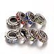 Antique Silver Plated Alloy Rhinestone European Beads MPDL-I002-02M-1