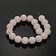 Chapelets de perles rondes en quartz rose mat naturel X-G-M272-06-6mm-2