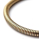 Placcatura ionica (ip) 304 braccialetti a catena serpente tondi in acciaio inossidabile BJEW-O186-08C-G-3