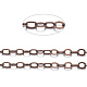 Brass Flat Oval Cable Chains X-CHC025Y-R-1