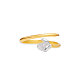 Shegrace простое элегантное кольцо-манжета с покрытием из 18-каратного золота JR51A-1