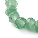 Anillos elásticos de cuentas de rondelle de jade de Malasia natural teñido RJEW-JR00313-4