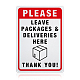 GLOBLELAND Please Leave Packages and Deliveries Here Sign AJEW-GL0001-05C-04-1