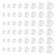 Arricraft クリアガラスカボション 80 個  8 サイズ平底半円形タイルクリア半円細工カボションガラスビーズカボション作るための動物の目の写真カメオペンダントジュエリー 10-30 ミリメートル GGLA-HY0001-01-1