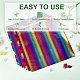 Craspire 7 fogli adesivi impermeabili a colori sfumati arcobaleno per animali domestici DIY-CP0007-13-5