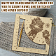Righello per uncinetto con cornice quadrata in legno DIY-WH0537-010-4