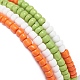 4шт 4 цветных стеклянных бисера стрейч браслеты набор для женщин BJEW-JB08805-4