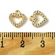 Ciondoli in ottone con micro pavé di zirconi per San Valentino FIND-Z035-06G-3