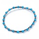 Bracelets extensibles synthétiques turquoise (teints) BJEW-JB03740-05-1