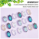 HOBBIESAY 18Pcs 6 Colors Embossed Bicone Faceted Glass Rhinestone Charms 13x6.5mm Bicone Necklace Pendants Gemstone Charms Embossed Glass Rhinestone for Jewelry Making GLAA-HY0001-02-4