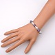 Trendy Polymer Clay Rhinestone Beads Bracelets BJEW-JB01582-04-4
