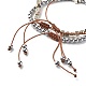 Ensemble de bracelets de perles tressées en hématite synthétique BJEW-JB07488-8