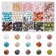 225 pièces 15 styles ensemble de perles de pierres précieuses naturelles et synthétiques mélangées G-FS0005-72-1