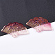 Ciondoli di vetro a spruzzo verniciato trasparente GLAA-R212-01-A04-3