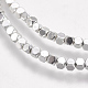 Electroplate Non-magnetic Synthetic Hematite Beads Strands G-K239-14D-2
