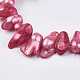 Fili di perle di keshi di perle barocche naturali BSHE-P026-32-15