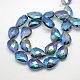 Electroplate Crystal Glass Teardrop Beads Strands EGLA-F067B-04-2