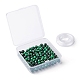 100pcs 8mm natürliche grüne Tigerauge runde Perlen DIY-LS0002-08-7