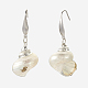 Electroplate Shell Beads Dangle Earrings EJEW-JE02896-2