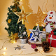 Ahadermaker Ornamento a forma di stella in plastica per alberi di Natale in stile 4 pz 4 AJEW-GA0006-07-5