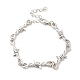 Alloy Thorns Link Chain Bracelet BJEW-C026-01P-1