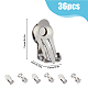 SUPERFINDINGS 36Pcs Clip-on Earring Findings Stainless Steel Earring Clips with Round Flat Pad Tray Non-Pierced Ear Hoops Blank Earring Bezel Components Findings for Jewelry Making KK-FH0006-69-2