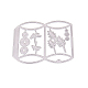 炭素鋼カッティングダイステンシル  DIYスクラップブッキング/フォトアルバム用  装飾的なエンボス印刷紙のカード  花と葉の枕  マットプラチナカラー  123.5x156x0.6mm DIY-I015-12-5