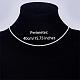 Rhodium Plated 925 Sterling Silver Thin Dainty Link Chain Necklace for Women Men JN1096B-01-2
