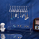SuperZubehör transparenter Acryl-Ohrring-Präsentationsständer mit 10 Kleiderbügel EDIS-FH0001-07-5