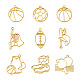 Biyun 18 pz 9 stili ciondoli con castone aperto in lega a tema sportivo FIND-BY0001-17-2