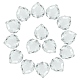 Clear Faceted Ball-Shaped Glass Pendants X-GR20X23MMY-1-3