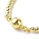 Bracelet en perles rondes en laiton avec fermoir magnétique pour femme BJEW-JB07629-4