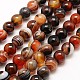 Dyed Natural Striped Agate Round Beads Strands G-J200-08-8mm-1