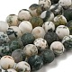 Arbre naturel agate agate dépoli perles de pierres précieuses rondes brins X-G-O151-01-8mm-1
