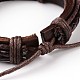 Adjustable Braided Cowhide Cord Bracelets BJEW-F179-07-3