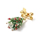 Spilla con albero di perline di vetro a tema natalizio JEWB-TA00009-3