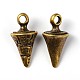 Antique Bronze Cone/Spike Tibetan Style Pendants X-TIBEP-A19941-AB-FF-1