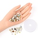 Natürliches Blumen-Amazonit-Perlen-Armband zum Selbermachen DIY-FS0002-06-4
