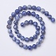 Perles de jaspe tache bleue naturelle G-D855-10-8mm-2