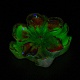 蓄光樹脂カボション  ABカラー  暗闇で光る花  コーンフラワーブルー  23.5x8mm RESI-E033-02C-5